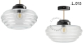Mosiężna lampa sufitowa ze szklanym kloszem light.128.004.b.go.glass.L.001 Zangra różne warianty 