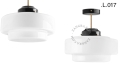 Mosiężna lampa sufitowa ze szklanym kloszem light.128.004.b.go.glass.L.001 Zangra różne warianty 