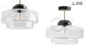 Mosiężna lampa sufitowa ze szklanym kloszem light.128.004.b.go.glass.L.001 Zangra różne warianty 