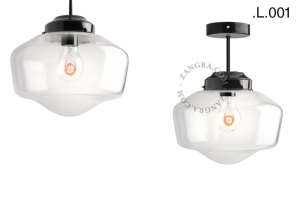 Metalowa lampa sufitowa ze szklanym kloszem light.128.004.b.glass.L.001 Zangra różne warianty 