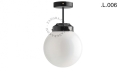 Metalowa lampa sufitowa ze szklanym kloszem light.128.004.b.glass.L.001 Zangra różne warianty 