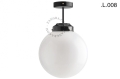 Metalowa lampa sufitowa ze szklanym kloszem light.128.004.b.glass.L.001 Zangra różne warianty 