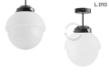 Metalowa lampa sufitowa ze szklanym kloszem light.128.004.b.glass.L.001 Zangra różne warianty 