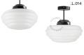 Metalowa lampa sufitowa ze szklanym kloszem light.128.004.b.glass.L.001 Zangra różne warianty 