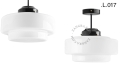Metalowa lampa sufitowa ze szklanym kloszem light.128.004.b.glass.L.001 Zangra różne warianty 