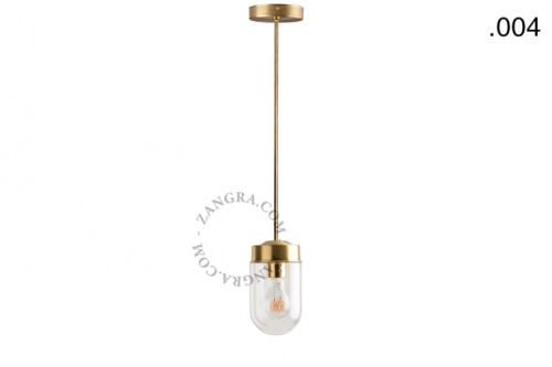 Lampa z mosiądzu ze szklanym kloszem light.136.003.go. Zangra ostatnie 2 szt
