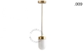 Lampa z mosiądzu ze szklanym kloszem light.136.003.go. Zangra ostatnie 2 szt