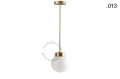Lampa z mosiądzu ze szklanym kloszem light.136.003.go. Zangra ostatnie 2 szt
