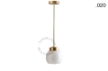 Lampa z mosiądzu ze szklanym kloszem light.136.003.go. Zangra ostatnie 2 szt