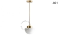 Lampa z mosiądzu ze szklanym kloszem light.136.003.go. Zangra ostatnie 2 szt