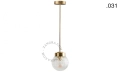 Lampa z mosiądzu ze szklanym kloszem light.136.003.go. Zangra ostatnie 2 szt