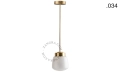 Lampa z mosiądzu ze szklanym kloszem light.136.003.go. Zangra ostatnie 2 szt