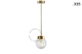 Lampa z mosiądzu ze szklanym kloszem light.136.003.go. Zangra ostatnie 2 szt