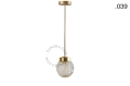 Lampa z mosiądzu ze szklanym kloszem light.136.003.go. Zangra ostatnie 2 szt
