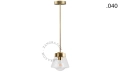 Lampa z mosiądzu ze szklanym kloszem light.136.003.go. Zangra ostatnie 2 szt