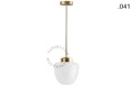 Lampa z mosiądzu ze szklanym kloszem light.136.003.go. Zangra ostatnie 2 szt
