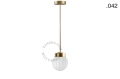 Lampa z mosiądzu ze szklanym kloszem light.136.003.go. Zangra ostatnie 2 szt