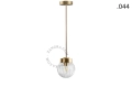Lampa z mosiądzu ze szklanym kloszem light.136.003.go. Zangra ostatnie 2 szt