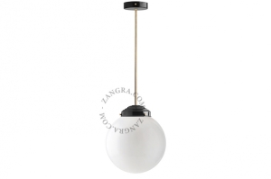 Mosiężna lampa sufitowa ze szklanym kloszem light.133.002.b.go.glass.XL.8 Zangra 