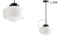 Metalowa lampa sufitowa ze szklanym kloszem light.128.002.b.glass.L.001 Zangra różne warianty 