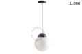 Metalowa lampa sufitowa ze szklanym kloszem light.128.002.b.glass.L.001 Zangra różne warianty 