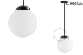 Metalowa lampa sufitowa ze szklanym kloszem light.128.002.b.glass.L.001 Zangra różne warianty 