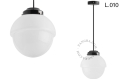 Metalowa lampa sufitowa ze szklanym kloszem light.128.002.b.glass.L.001 Zangra różne warianty 