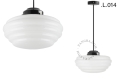 Metalowa lampa sufitowa ze szklanym kloszem light.128.002.b.glass.L.001 Zangra różne warianty 