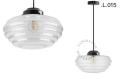 Metalowa lampa sufitowa ze szklanym kloszem light.128.002.b.glass.L.001 Zangra różne warianty 