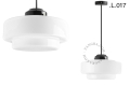 Metalowa lampa sufitowa ze szklanym kloszem light.128.002.b.glass.L.001 Zangra różne warianty 