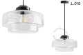 Metalowa lampa sufitowa ze szklanym kloszem light.128.002.b.glass.L.001 Zangra różne warianty 