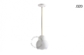 Lampa porcelana ze szklanym kloszem light.036.024.w.go.glass004 Zangra