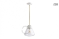 Lampa porcelana ze szklanym kloszem light.036.024.w.go.glass004 Zangra