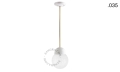 Lampa porcelana ze szklanym kloszem light.036.024.w.go.glass004 Zangra