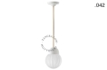 Lampa porcelana ze szklanym kloszem light.036.024.w.go.glass004 Zangra