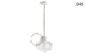 Lampa porcelana ze szklanym kloszem light.036.024.w.go.glass004 Zangra