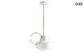 Lampa porcelana ze szklanym kloszem light.036.024.w.go.glass004 Zangra