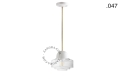 Lampa porcelana ze szklanym kloszem light.036.024.w.go.glass004 Zangra