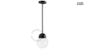 Lampa porcelana ze szklanym kloszem light.036.024.b.glass004 Zangra