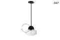 Lampa porcelana ze szklanym kloszem light.036.024.b.glass004 Zangra