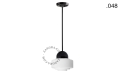 Lampa porcelana ze szklanym kloszem light.036.024.b.glass004 Zangra