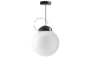 Mosiężna lampa sufitowa ze szklanym kloszem light.133.005.b.go.glass.XL008 Zangra 