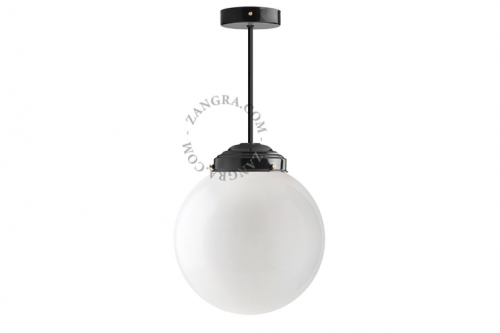 Czarna lampa sufitowa ze szklanym kloszem light.133.005.b.glass.XL.008  Zangra 