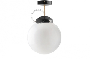 Mosiężna lampa sufitowa ze szklanym kloszem light.133.004.b.go.glass.XL.8 Zangra 