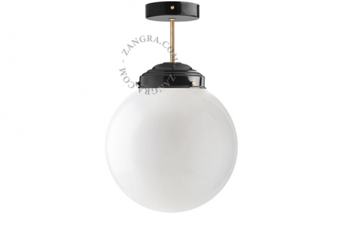 Mosiężna lampa sufitowa ze szklanym kloszem light.133.004.b.go.glass.XL.8 Zangra 