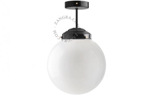 Czarna lampa sufitowa ze szklanym kloszem light.133.004.b.glass.XL.008 Zangra  