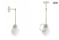 Biała lampa metalowa z porcelanową oprawką i szklanym kloszem light.036.025.w.go.glass004 Zangra różne warianty
