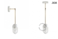 Biała lampa metalowa z porcelanową oprawką i szklanym kloszem light.036.025.w.go.glass004 Zangra różne warianty