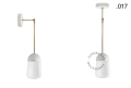 Biała lampa metalowa z porcelanową oprawką i szklanym kloszem light.036.025.w.go.glass004 Zangra różne warianty