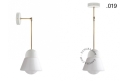 Biała lampa metalowa z porcelanową oprawką i szklanym kloszem light.036.025.w.go.glass004 Zangra różne warianty